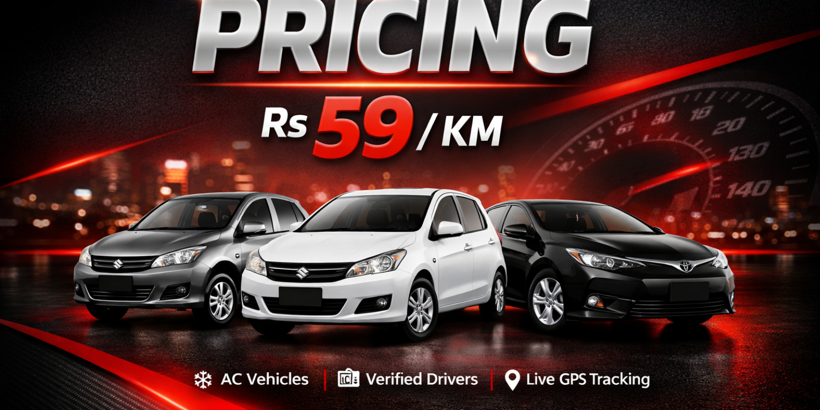 car service pricing graphic design